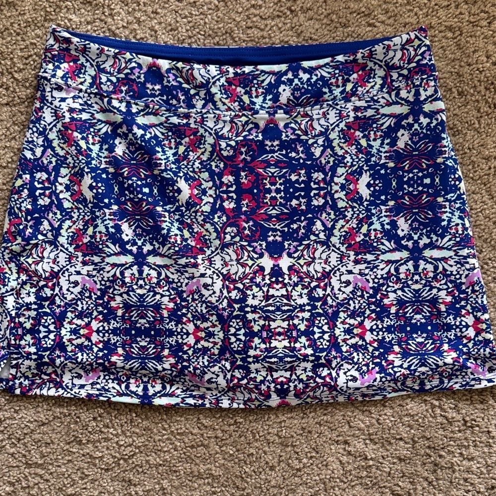 Tranquility by Colorado Clothing Blue and Pink Patterned Pencil Skirt